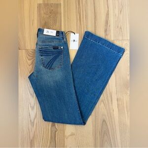 7 For All Mankind Dojo Original Jeans Women's Flare Leg Trousers NWT Size 25